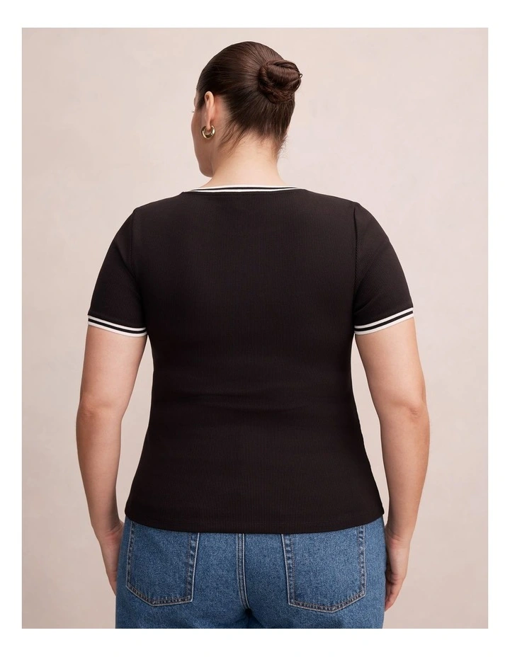 Rosie Tipped Trim Short Sleeves T-shirt image 2