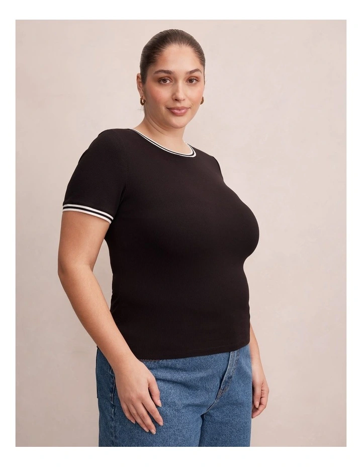 Rosie Tipped Trim Short Sleeves T-shirt image 3