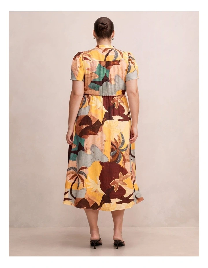 Mia Midi Shirt Dress in Multi image 2