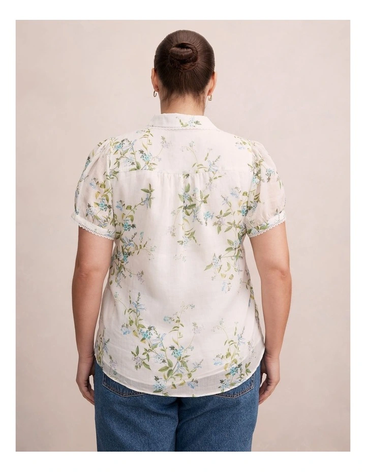 Posie Lace Detail Blouse in Multi image 2