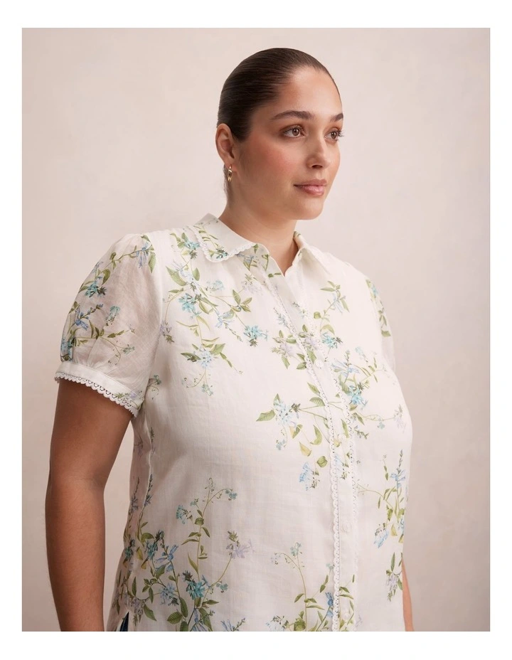 Posie Lace Detail Blouse in Multi image 4