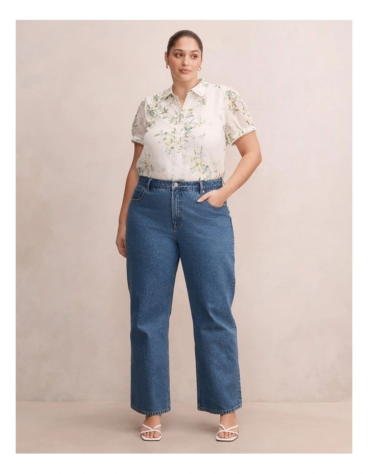 Posie Lace Detail Blouse in Multi image 5