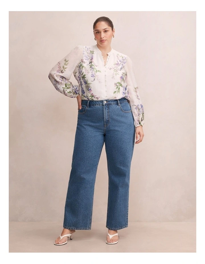 Dove Placement Print Blouse in Multi image 5