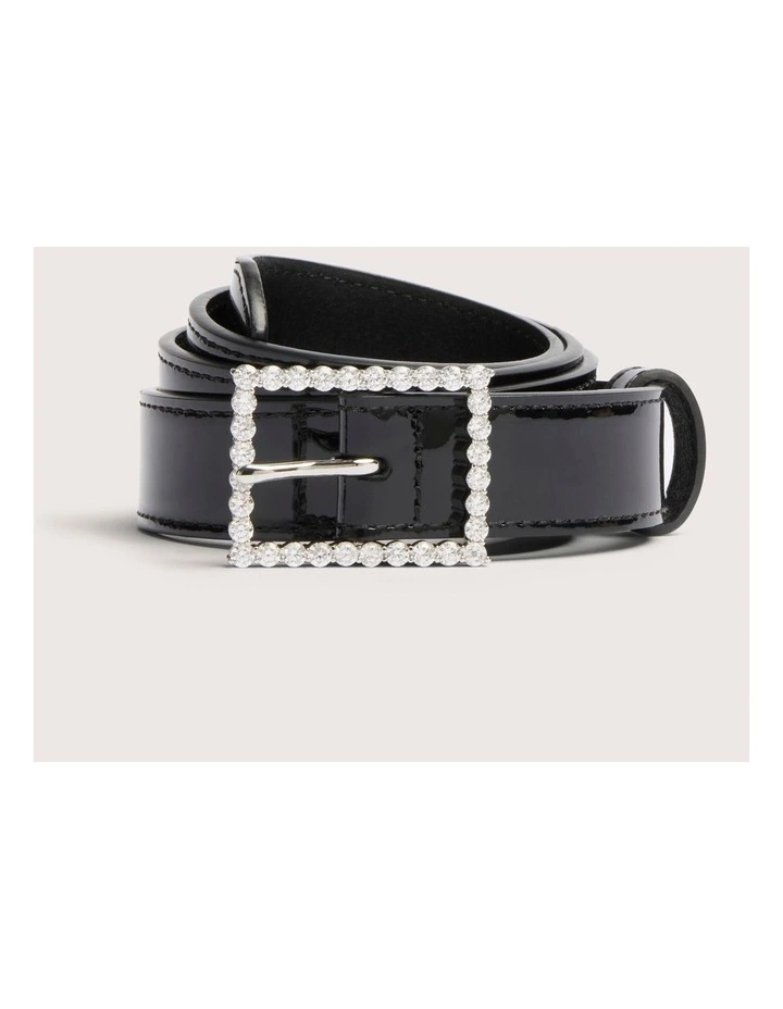 Diana Belt in Black Patent image 1