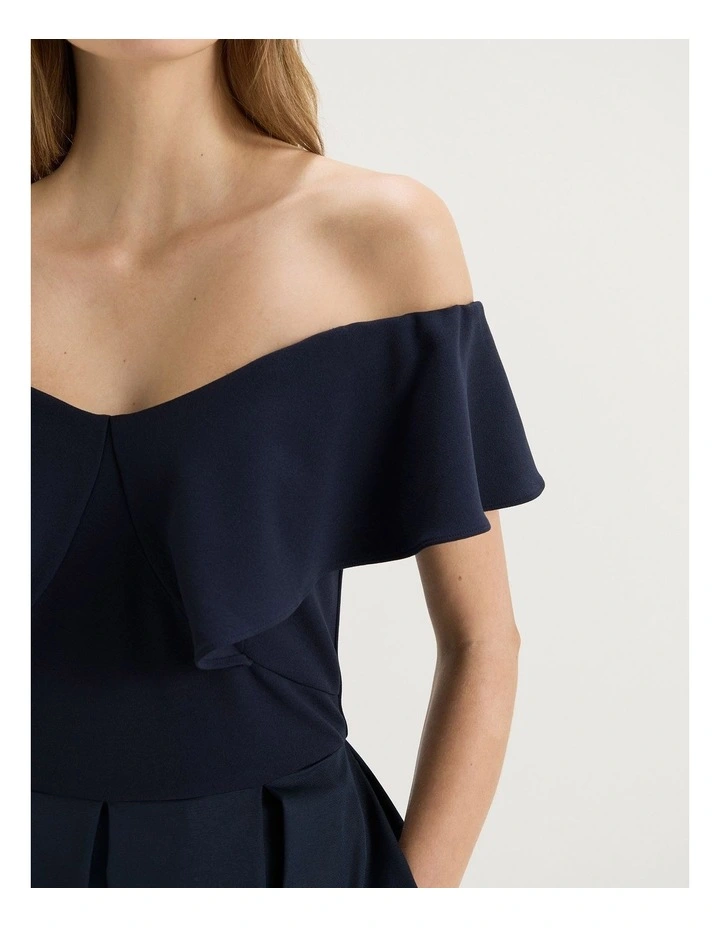 Petal Fluted Dress in Ink image 3