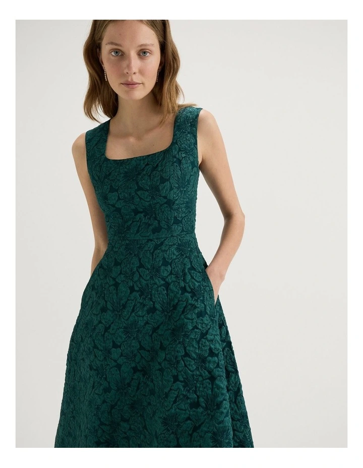 Azalea Midi Dress in Emerald image 3