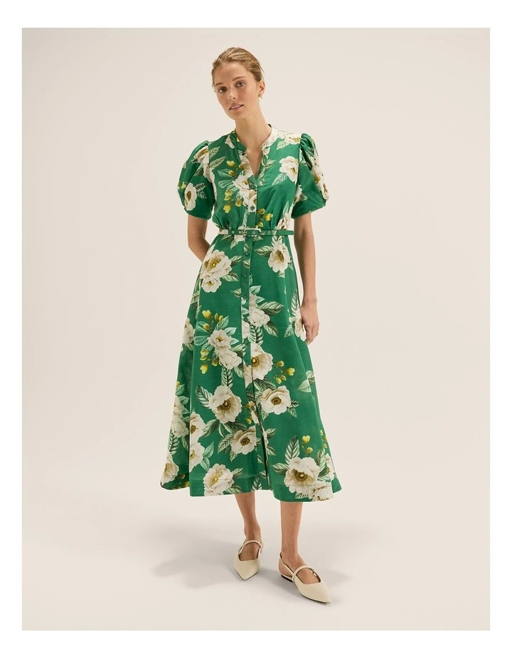 Peony Shirtdress in Fern Green image 1
