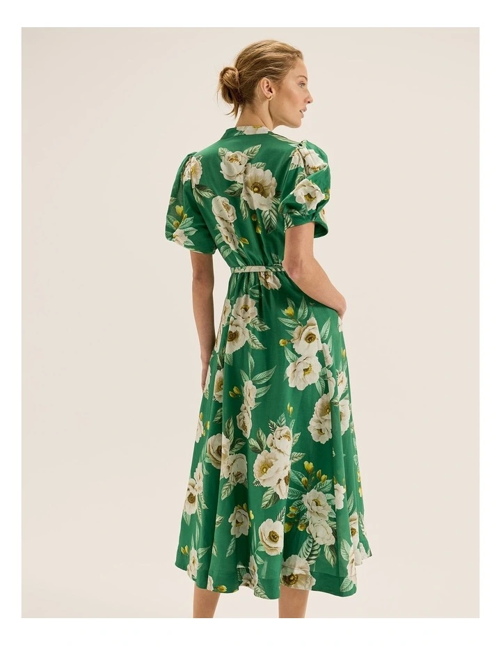 Peony Shirtdress in Fern Green image 2