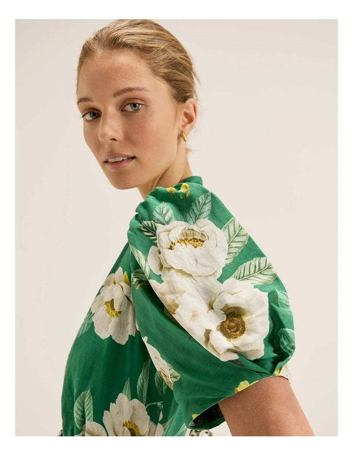 Peony Shirtdress in Fern Green image 3