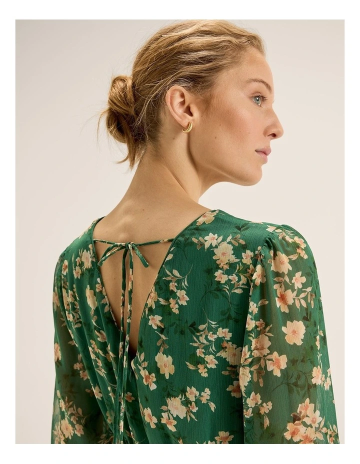 Meadows Floral Dress in Fern Green image 3