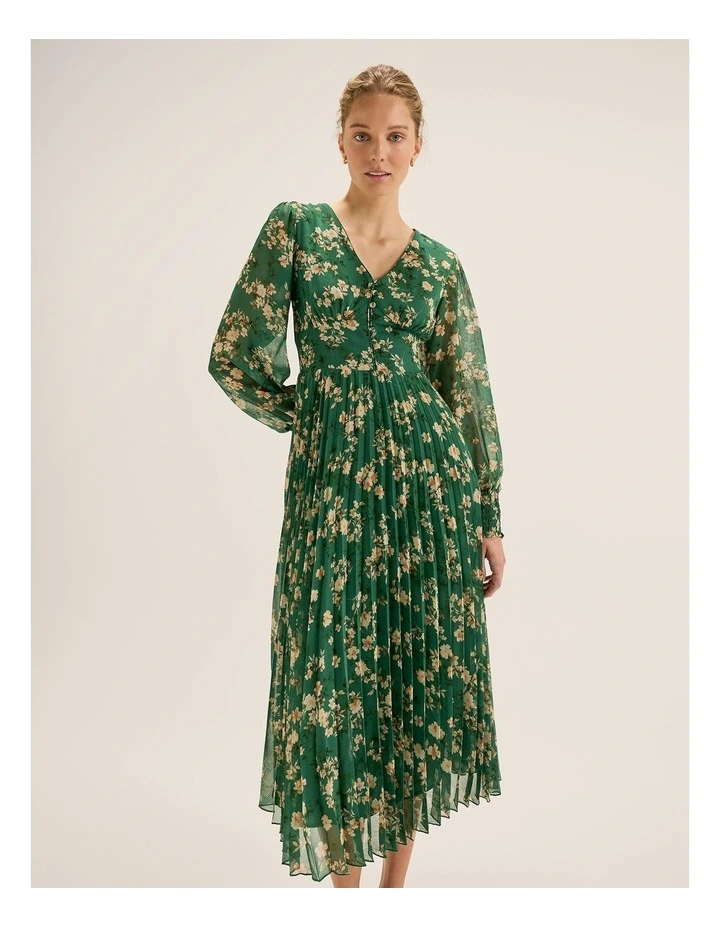 Meadows Floral Dress in Fern Green image 4