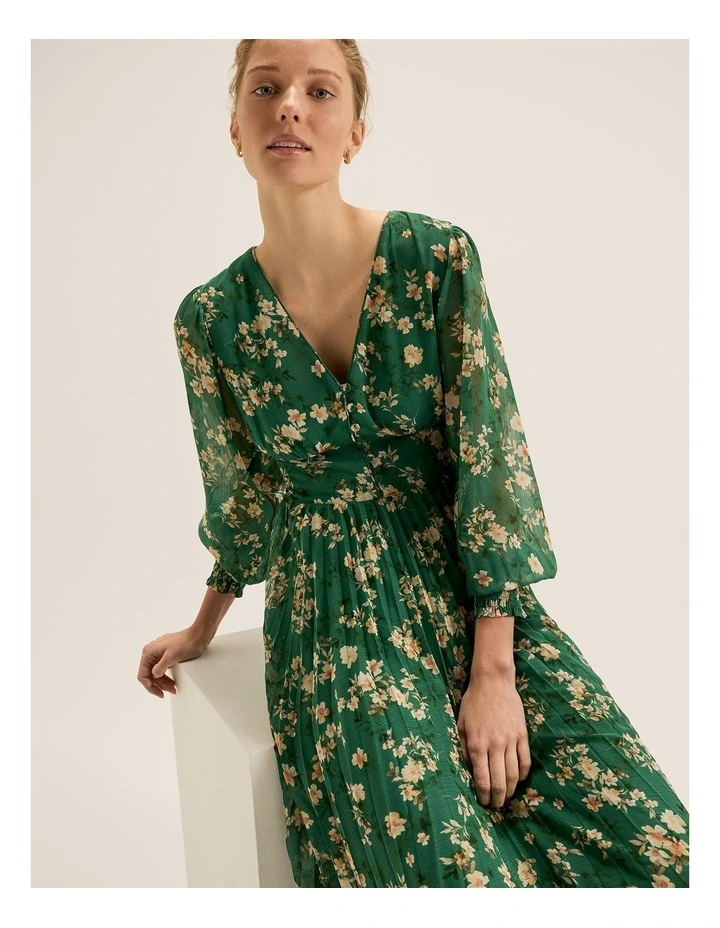 Meadows Floral Dress in Fern Green image 5