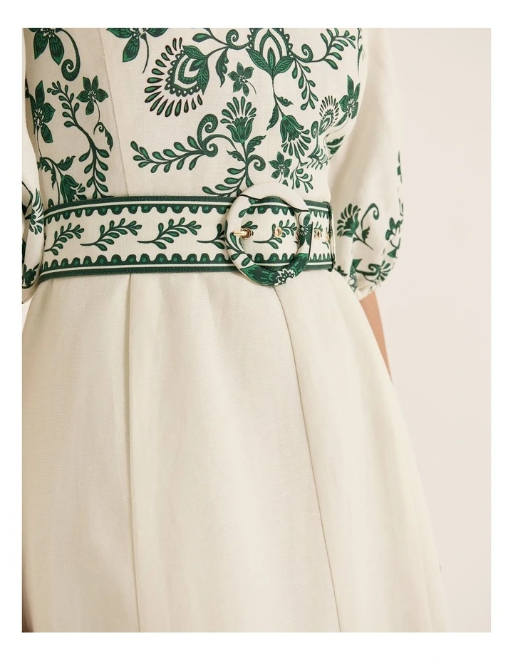 Marjorie Midi Dress in Ivory image 3