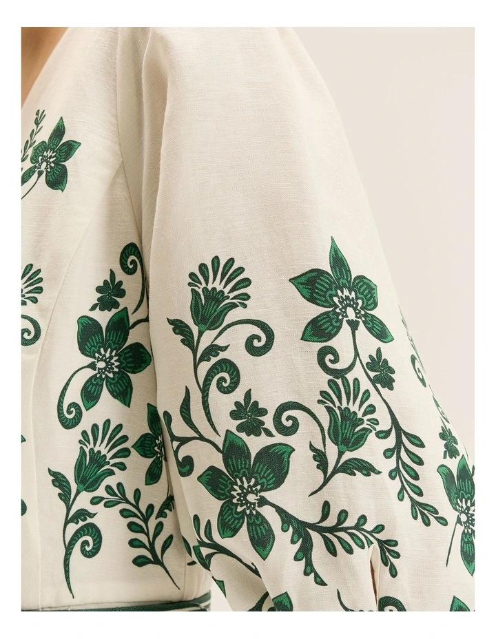 Marjorie Midi Dress in Ivory image 4
