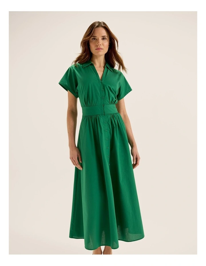 Marlee Shirtdress in Fern Green image 6