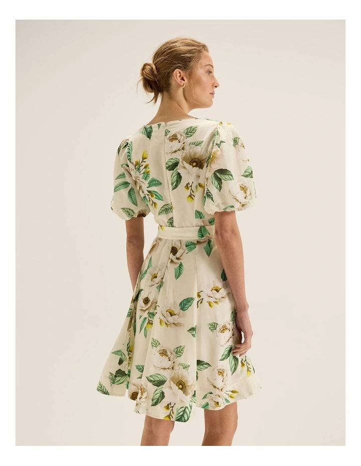 Peony Mini Dress in Ivory image 2