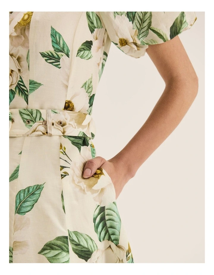 Peony Mini Dress in Ivory image 3