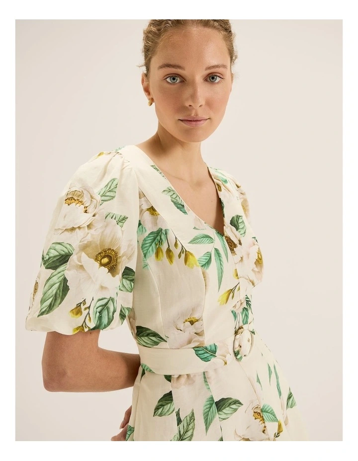Peony Mini Dress in Ivory image 5