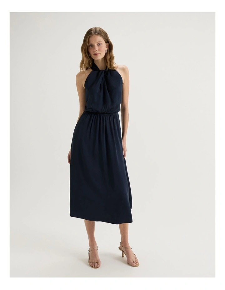 Aurelia Halter Dress in Ink image 1