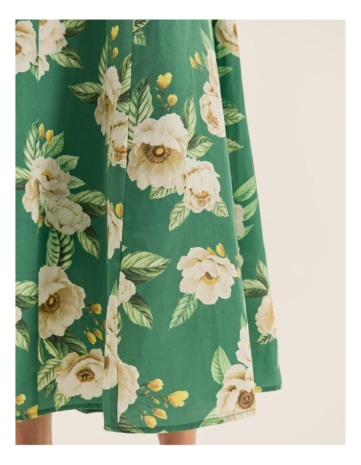 Peony Halter Dress in Green image 5