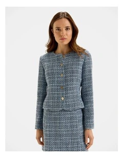 Anais Tweed Jacket in Blue