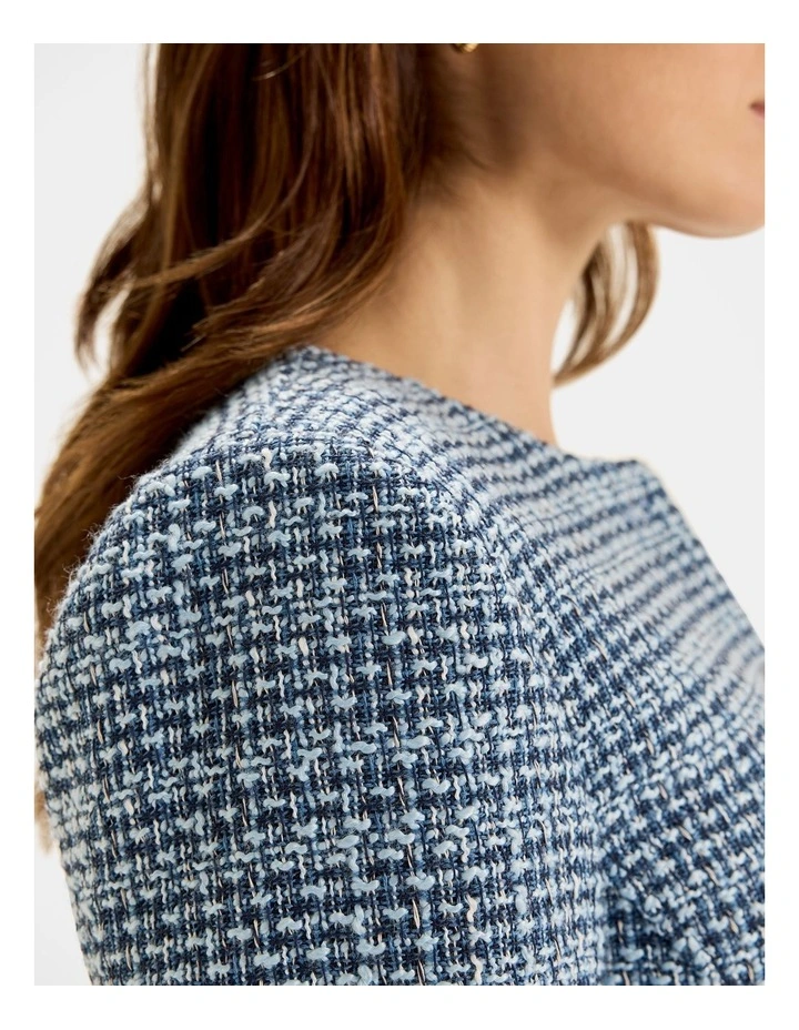 Anais Tweed Jacket in Blue image 4