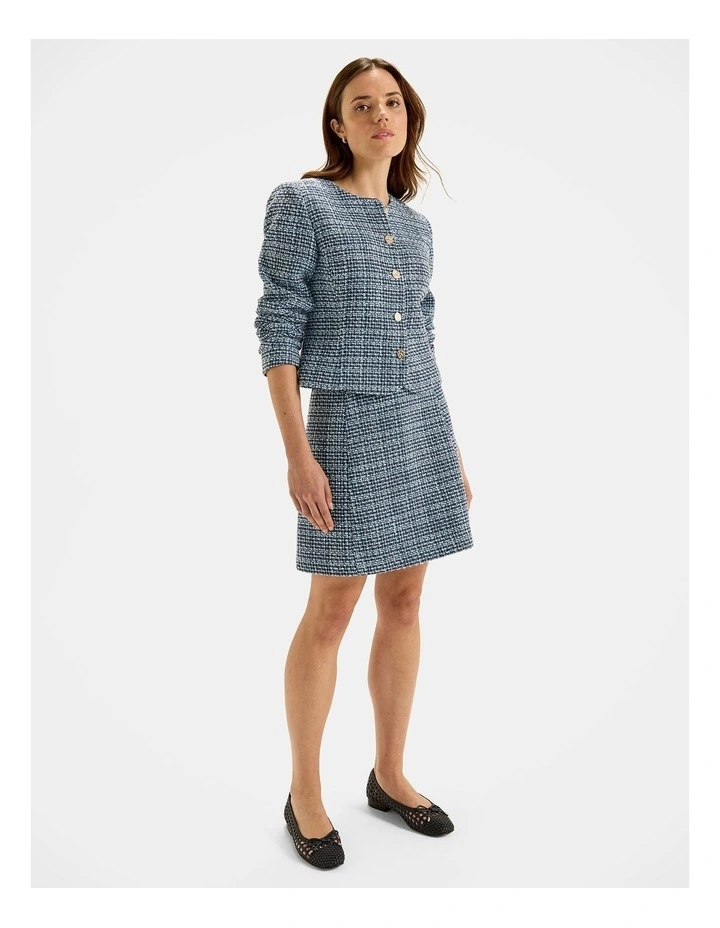 Anais Tweed Jacket in Blue image 6