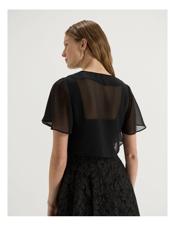 Petal Bolero in Black image 2