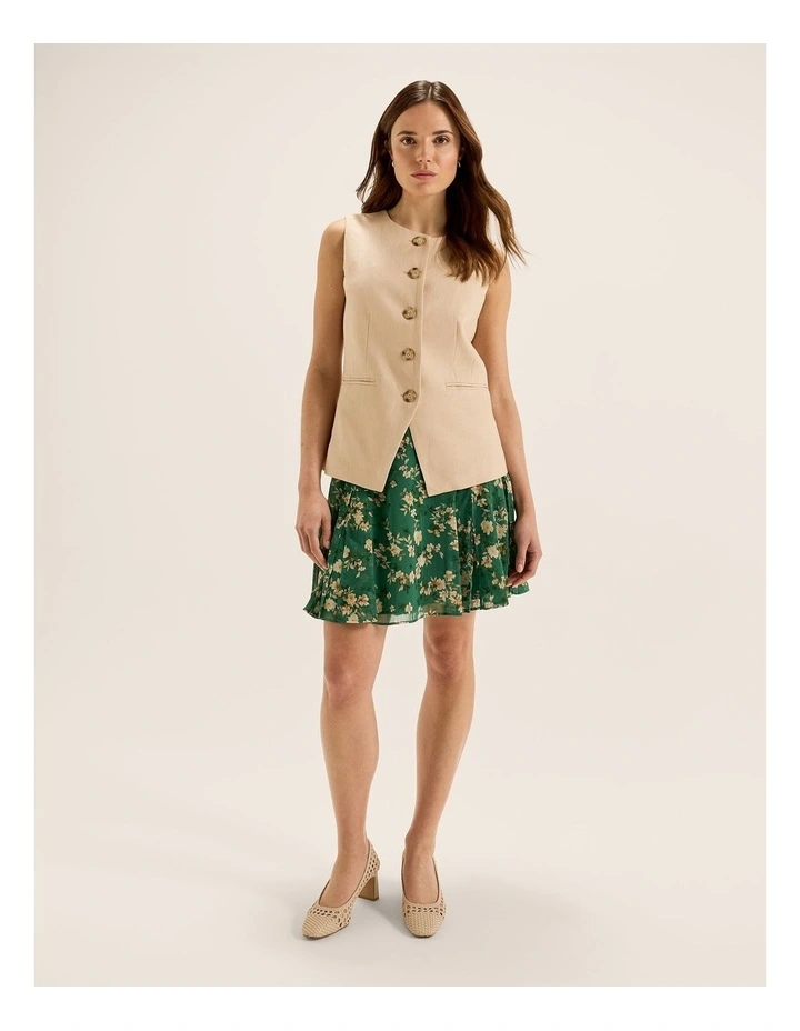 Meadows Floral Skirt in Green image 1