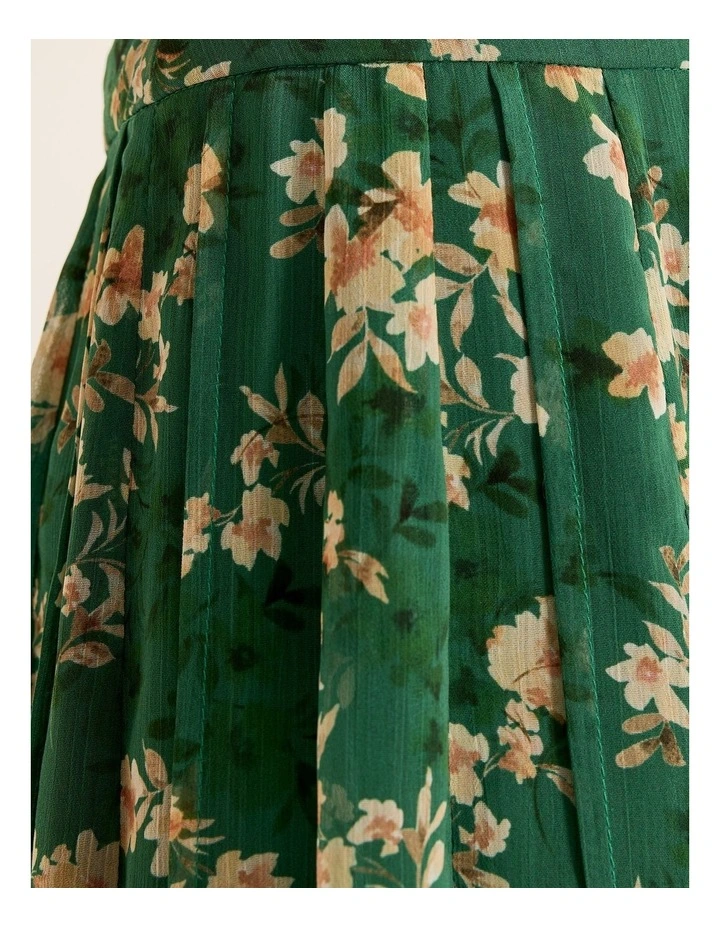 Meadows Floral Skirt in Green image 6