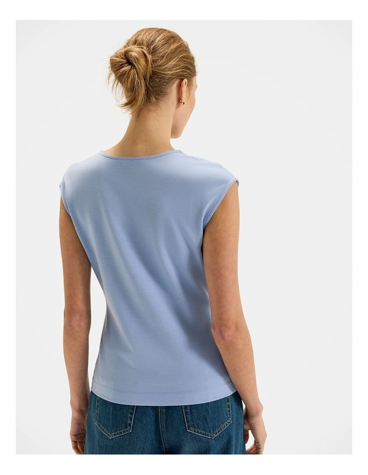 Kimora Ponte Top in Bluebell image 2