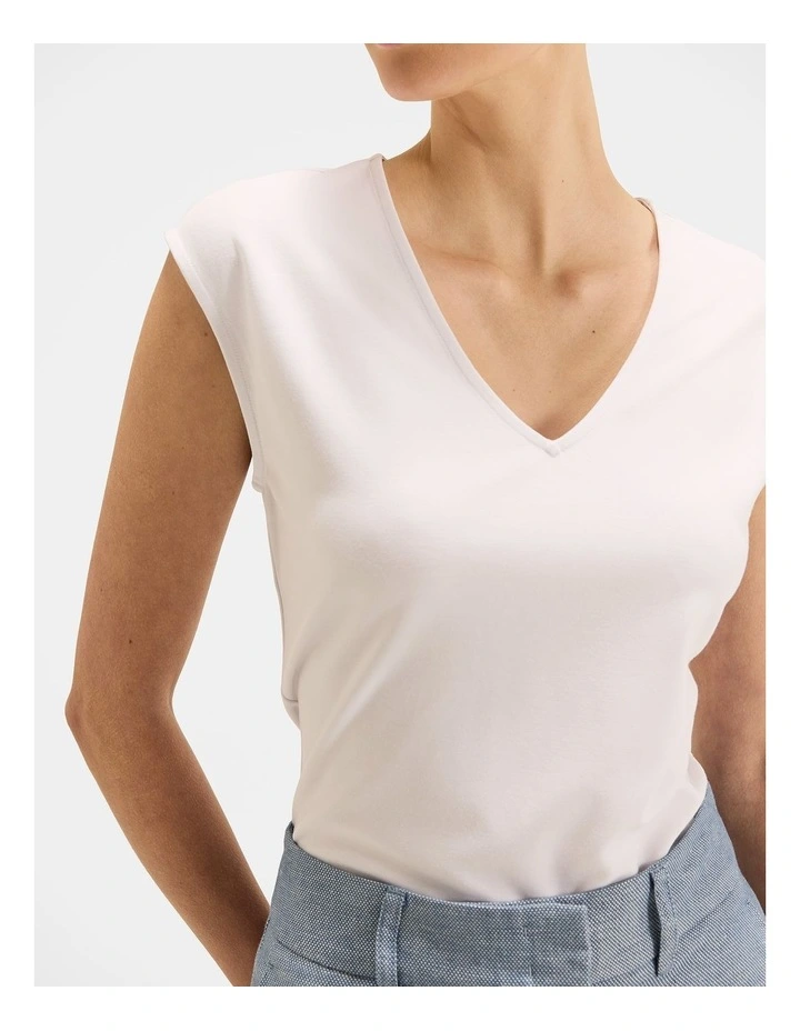 Kimora Ponte Top in Ivory image 3