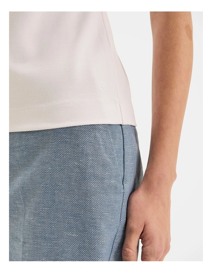 Kimora Ponte Top in Ivory image 4