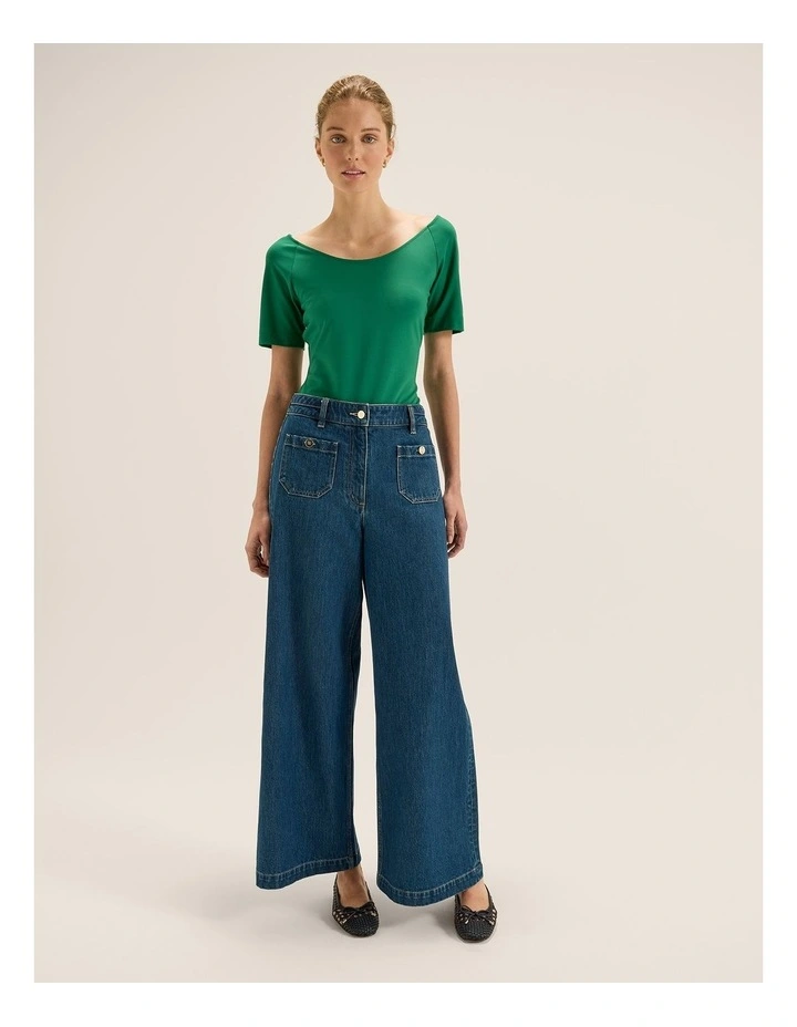 Ashlyn Ponte Top in Green image 6