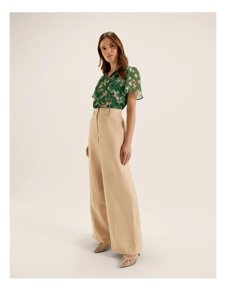Meadows Floral Top in Green image 6