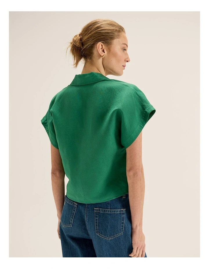 Poppy Shirt in Fern Green image 2
