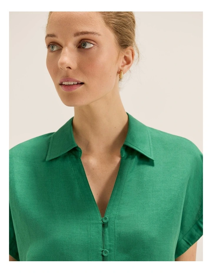 Poppy Shirt in Fern Green image 4