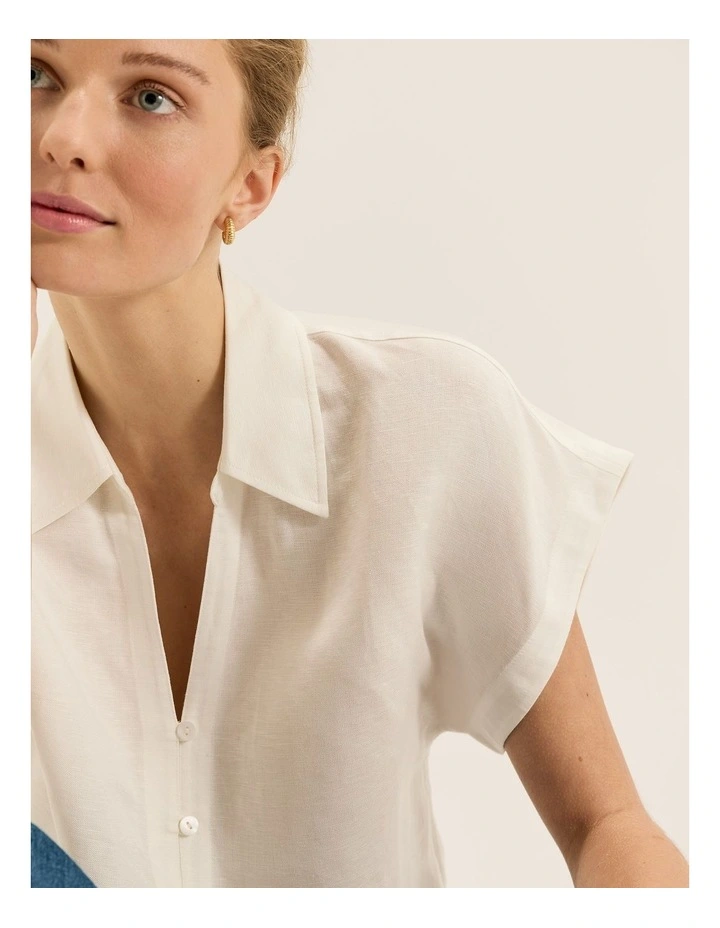 Poppy Shirt in Ivory image 3