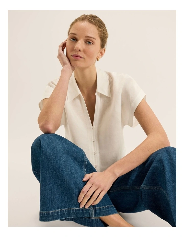 Poppy Shirt in Ivory image 5