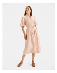 Highline Shirtdress in Blossom Pink