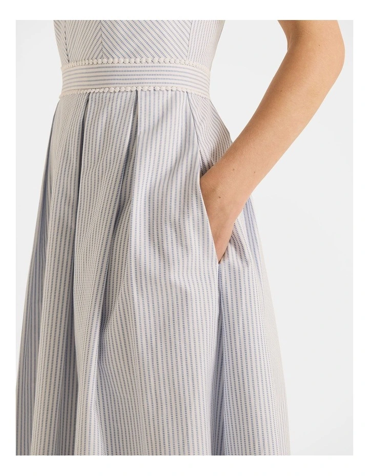 Eve Stripe Sundress in Ivory image 4