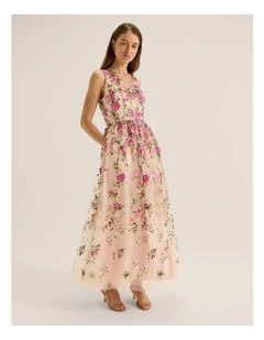 Hot House Botanic Gown in Pink