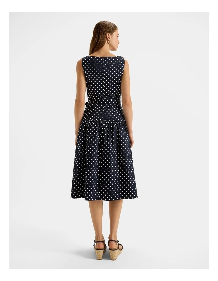 Tia Spot Dress in Ink image 2