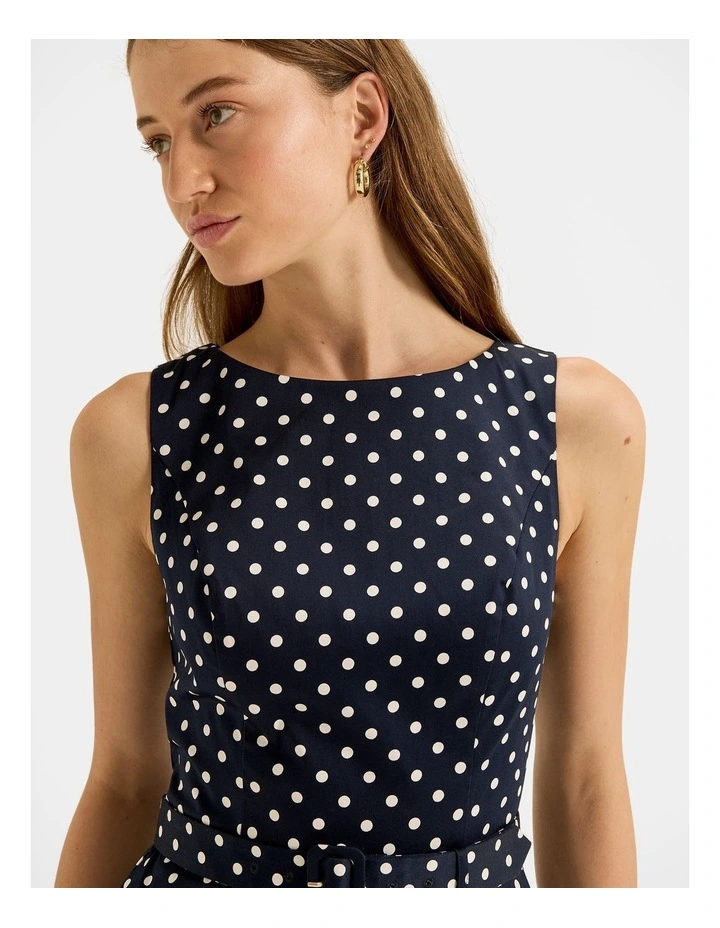 Tia Spot Dress in Ink image 3