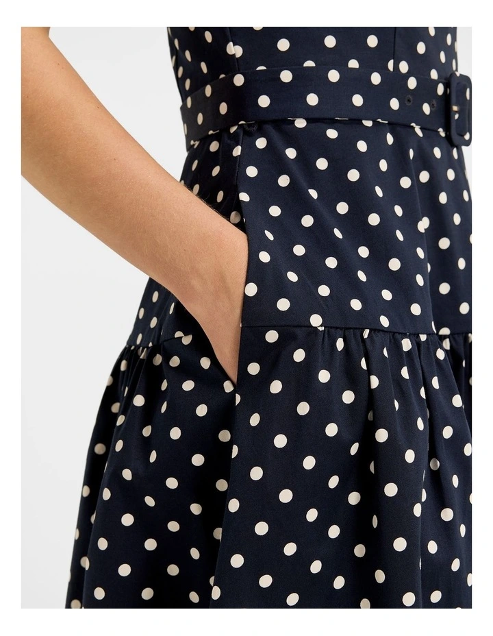 Tia Spot Dress in Ink image 4