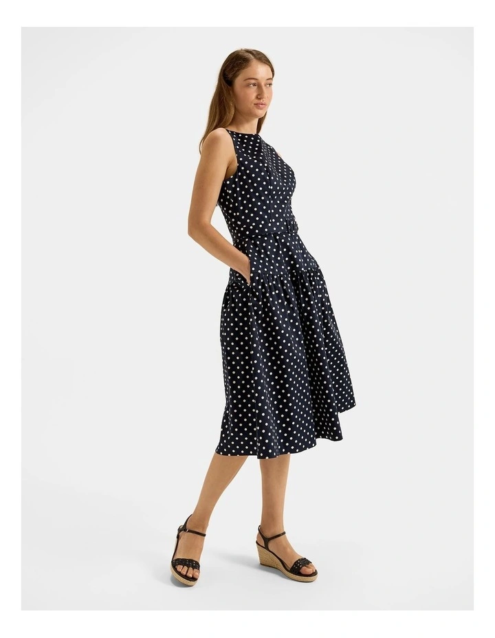 Tia Spot Dress in Ink image 6