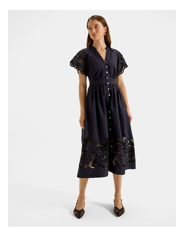 Orchid Lace Dress in Ink image 1