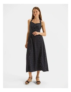 Tia Spot Sundress in Ink