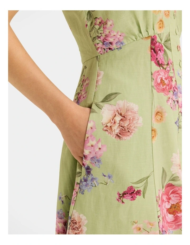 Jardin Shirtdress in Green image 4