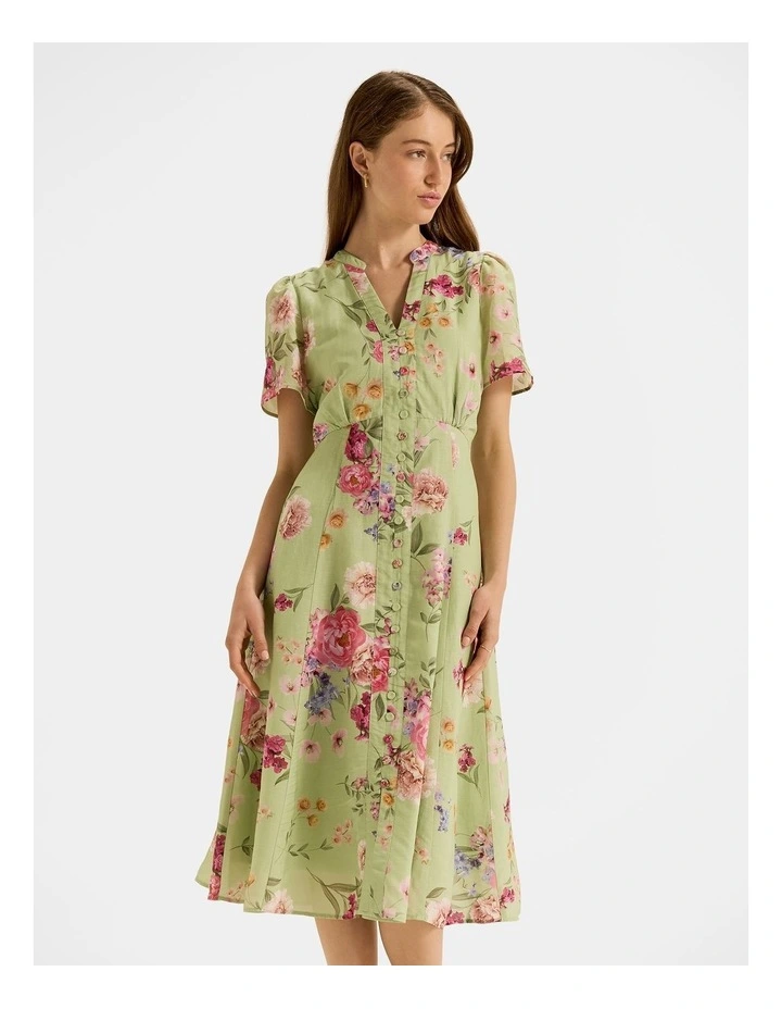 Jardin Shirtdress in Green image 5